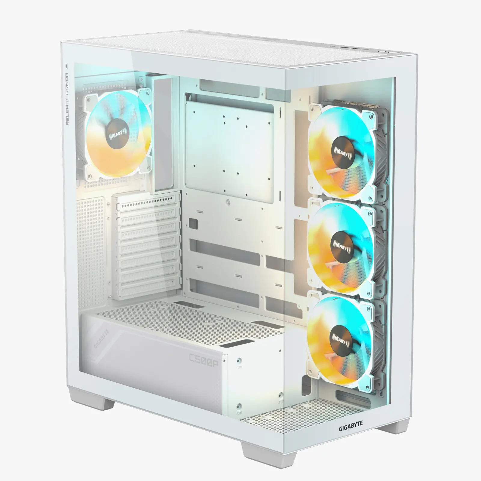 CASE GIGABYTE C500 PANORAMIC STEALTH ICE 4FANS ARGB WHITE